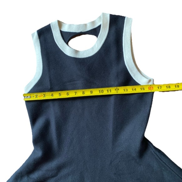 Kate Spade Quincy Brighton Black and Cream Dress XL Cashmere Silk Fit And Flare - Picture 7 of 16